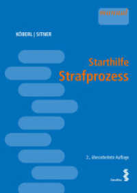 Starthilfe Strafprozess （2025. 258 S. 24 cm）