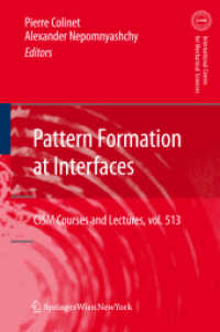 Pattern Formation at Interfaces (CISM International Centre for Mechanical Sciences .513) （2010. 2013. VIII, 304 S. 113 SW-Abb. 235 mm）