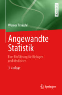 Angewandte Statistik : Eine Einführung für Biologen und Mediziner （3RD）