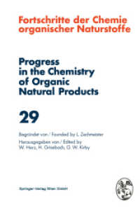 Fortschritte der Chemie Organischer Naturstoffe / Progress in the Chemistry of Organic Natural Products 29 (Fortschritte der Chemie organischer Naturstoffe   Progress in the Chemistry of Organic Natural Products) （Softcover reprint of the original 1st ed. 1971. 2013. viii, 556 S. VII）