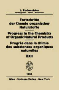 Fortschritte der Chemie Organischer Naturstoffe / Progress in the Chemistry of Organic Natural Products / Progrès dans l (Fortschritte der Chemie organischer Naturstoffe   Progress in the Chemistry of Organic Natural Products) （Softcover reprint of the original 1st ed. 1964. 2011. vii, 372 S. VII,）