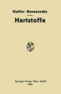 Hartstoffe （Softcover Reprint of the Original 1st 1963）