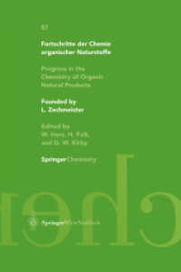 Progress in the Chemistry of Organic Natural Products (Fortschritte der Chemie organischer Naturstoffe Progress in the Chemistry of Organic Natural Products)