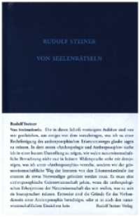 Von Seelenrätseln (Rudolf Steiner Gesamtausgabe 021) （6. Aufl. 2023. 210 S. 23 cm）