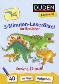 Duden Leseprofi - 3-Minuten-Leserätsel für Erstleser: Vorsicht, Dinos! : 40 knifflige Aufgaben | Zuhause lernen, für Kinder ab 6 Jahren (Rätselblock Lesen lernen 1. Klasse 19) （1. Auflage. 2022. 80 S. 40 farbige Abbildungen. 211.00 mm）