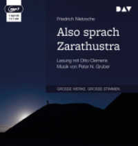Also sprach Zarathustra， 1 Audio-CD， 1 MP3 : Lesung mit Otto Clemens. Musik Peter N. Gruber (1 mp3-CD). MP3 Format. 68 Min.. Lesung (Große Werke. Große Stimmen)