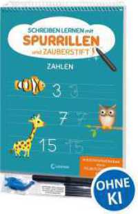 Schreiben lernen mit Spurrillen und Zauberstift - Zahlen : Schreibblock mit vorgepr&auml;gten Linien f&uuml;r Vorschulkinder ab 5 Jahren - Wiederverwendbar dank selbstl&ouml;schender Tinte