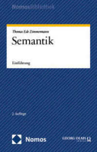 Semantik : Einführung (NomosBibliothek) （2. Aufl. 2025. 200 S. 207.0 mm）