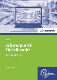Lösungen Schwerpunkt Einzelhandel Schuljahr 3 （9. Aufl. 2024. 180 S. 240 mm）