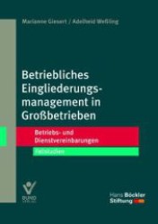 Betriebliches Eingliederungsmanagement in Großbetrieben : Fallstudien (Betriebs- und Dienstvereinbarungen der Hans-Böckler-Stiftung) （2012. 126 S. 21 cm）