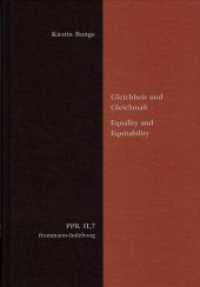 Politische Philosophie und Rechtstheorie des Mittelalters und der Neuzeit (PPR). Abt.2.: Untersuchungen 7 Gleichheit und Gleichmaß / Equality and Equitability : Zur Rechtsphilosophie von Francisco de Vitoria （2017. X, 305 S. 24.5 cm）