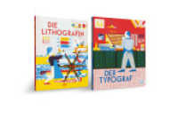 Die Lithografin  & Der Typograf : Zwei Bilderbücher für Kinder ab 6 Jahren über Buchdruck und Schriftkunst, 2 Teile （2025. 78 S. 248 mm）