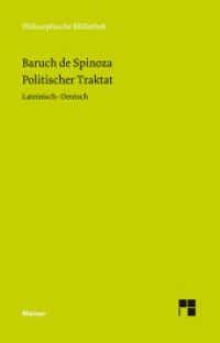 Spinoza, Baruch de : Sämtliche Werke, Band 5b. Zweisprachige Ausgabe (Philosophische Bibliothek 95b) （2. Aufl. 2010. LII, 248 S. 190 mm）