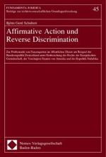 Affirmative Action und Reverse Discrimination (Fundamenta juridica Bd.45) （2003. 605 S. 23 cm）