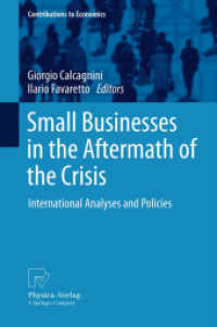 経済・金融危機後の中小企業<br>Small Businesses in the Aftermath of the Crisis : International Analyses and Policies (Contributions to Economics)