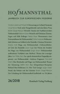Hofmannsthal-Jahrbuch. Bd.26 2018 （2019. 364 S. 24 cm）