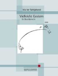 Vielleicht Gestern : für Bassklarinette. Bass-Klarinette. （2020. 4 S. 303 mm）