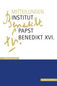 Mitteilungen Institut-Papst-Benedikt XVI. Bd. 8 : (Jg.8/2015) （2016. 184 S. 68 farb. Abb. 240 mm）