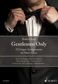Gentlemen Only, for Men's Choir : 22 Unique Arrangements for Men's Choir. Männerchor (TTBB) und Solisten. Zum Teil mit Klavierbegleitung. Schwierigkeitsgrad: 2-4 （2017. 164 S. 275 mm）