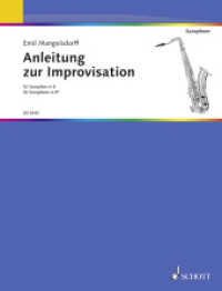Anleitung zur Improvisation, Saxophon in B : Saxophon in B. (Jazz-Studio) （Neuausg. 28 S. 303 mm）