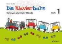 Die Klavierbahn Bd.1 : Schule für zwei und mehr Hände. Tastenspiele. Klavier. Schülerheft （2013. 36 S. m. Noten. 210 x 297 mm）