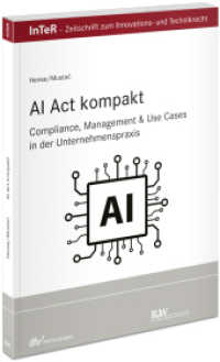 Einführung zur KI-Verordnung (AI Act) (InTeR-Schriftenreihe) （2024. 150 S. 210 mm）