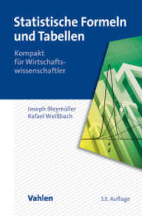 Statistische Formeln und Tabellen : Kompakt für Wirtschaftswissenschaftler (WiSt Taschenbücher)
