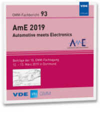 GMM-Fb. 93: AmE 2019, CD-ROM : Automotive meets Electronics, Beiträge der 10. GMM-Fachtagung, 12. - 13. März 2019 in Dortmund (GMM-Fachberichte) （2019. 140 S. 142 x 125 mm）