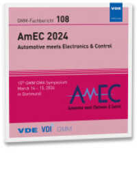 GMM-Fb. 108: AmEC 2024, CD-ROM : Automotive meets Electronics & Control, 15. GMM GMA Symposium, March 14 - 15, 2024 in Dortmund (GMM-Fachberichte) （2024. 94 S. 14 cm）