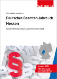 Deutsches Beamten-Jahrbuch Hessen 2024 : Vorschriftensammlung zum Beamtenrecht （16. Aufl. 2024. 1040 S. 165 mm）