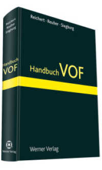 Handbuch VOF : Inklusive Online-Ausgabe （2014. 308 S. inkl. Onlineausgabe. 217 mm）