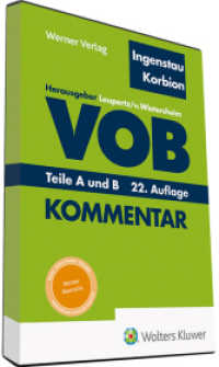 Ingenstau / Korbion, VOB Teile A und B - Kommentar (DVD), DVD-ROM （22. Aufl. 2023. 195 mm）