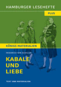 Kabale und Liebe von Friedrich Schiller. Ein bürgerliches Trauerspiel. (Textausgabe) : Hamburger Lesehefte Plus Königs Materialien (Hamburger Lesehefte PLUS 504) （2. Aufl. 2019. 156 S. 210 mm）