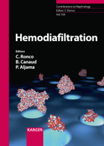 Hemodiafiltration (Contributions to Nephrology Vol.158) （2007. 240 p. w. 52 figs., 5 in col.）