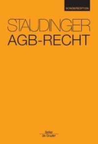 Kommentar zum Bürgerlichen Gesetzbuch (BGB) mit Einführungsgesetz und Nebengesetzen. AGB-Recht : Staudinger Sonderedition