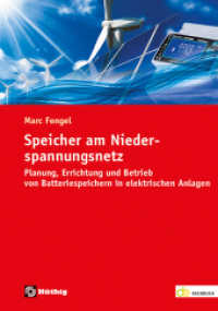 Speicher am Niederspannungsnetz : Planung, Errichtung und Betrieb von Batteriespeichern in elektrischen Anlagen (de-Fachwissen) （2023. 240 S.）
