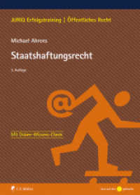 Staatshaftungsrecht (JURIQ-Erfolgstraining) （3. Aufl. 2018. XIX, 161 S. 26.5 cm）