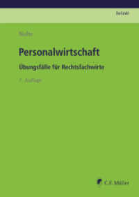 Personalwirtschaft : Übungsfälle für Rechtsfachwirte (Prüfungsvorbereitung Rechtsfachwirte (ReFaWi)) （7. Aufl. 2022. 132 S. 24 cm）