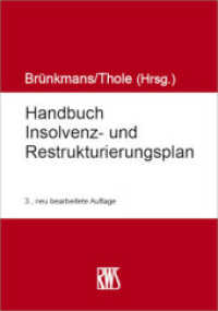 Handbuch Insolvenz- und Restrukturierungsplan （3. Aufl. 2025. 1400 S. 21.5 cm）