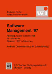 Software-Management '97 : Fachtagung der Gesellschaft für Informatik e.V. (GI), Oktober 1997 in München (Teubner Reihe Wirtschaftsinformatik .) （1997. 278 S. 278 S. 235 mm）