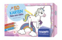 50 Karten Malen nach Zahlen - Regenbogenwelt : Mitnehmen, gestalten, verschenken (KARTOLINO Kinderspaßkarten) （2024. 50 S. vierfarbig. 10.8 x 16.6 cm）
