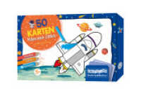 50 Karten Malen nach Zahlen - Weltraum : Mitnehmen, gestalten, verschenken (KARTOLINO Kinderspaßkarten) （2024. 50 S. vierfarbig. 10.8 x 16.6 cm）