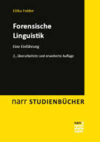 Forensische Linguistik : Eine Einführung (narr STUDIENBÜCHER) （2. Aufl. 2025. 280 S. 240 mm）