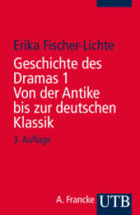 Geschichte des Dramas. Bd.1 Von der Antike bis zur deutschen Klassik (UTB Uni-Taschenbücher Bd.1565) （3. Aufl. 2010. 404 S. 8-seitiger Bildteil. 185 mm）