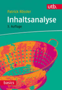 Inhaltsanalyse (utb basics) （3., überarb. Aufl. 2017. 290 S. 50 SW-Abb. 215 mm）
