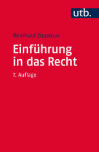Einführung in das Recht (UTB Uni-Taschenbücher 2175) （7., überarb. Aufl. 2017. 160 S. 185 mm）