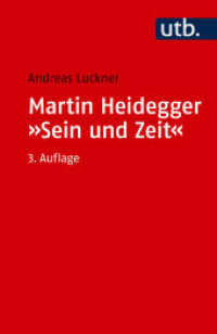 Martin Heidegger: "Sein und Zeit" : Ein einführender Kommentar （3., überarb. Aufl. 2025. 192 S. 185 mm）