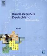 Bundesrepublik Deutschland, Nationalatlas, 12 Bde. u. 1 Reg.-Bd.. Register : Hrsg. v. Institut für Länderkunde, Leipzig （2007. 120 S. 35 cm）