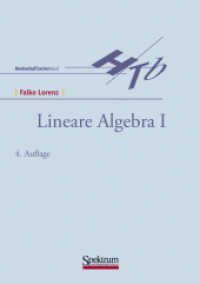 Lineare Algebra Bd.1 (HochschulTaschenbuch) （4. Aufl. 2003. X, 226 S. 21 cm）