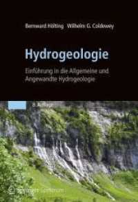 Hydrogeologie : Einfuhrung in Die Allgemeine Und Angewandte Hydrogeologie